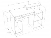CT 23 íróasztal mérete